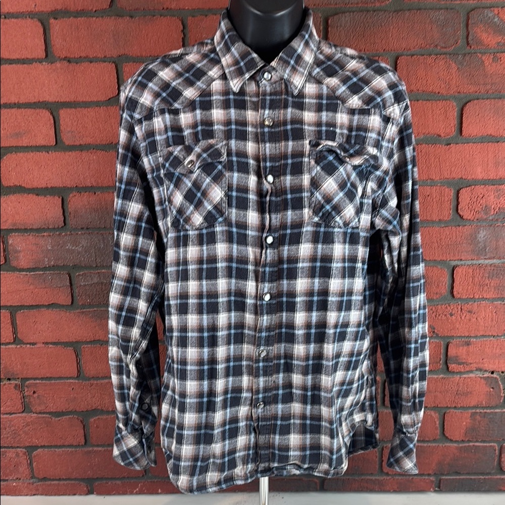 Dukes Bark Shirt Womens Medium Flannel‎ Button Down